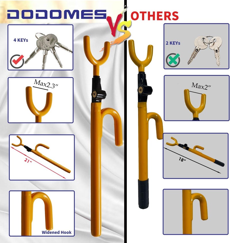 DODOMES Heavy Duty Steering Wheel Lock - Image 2