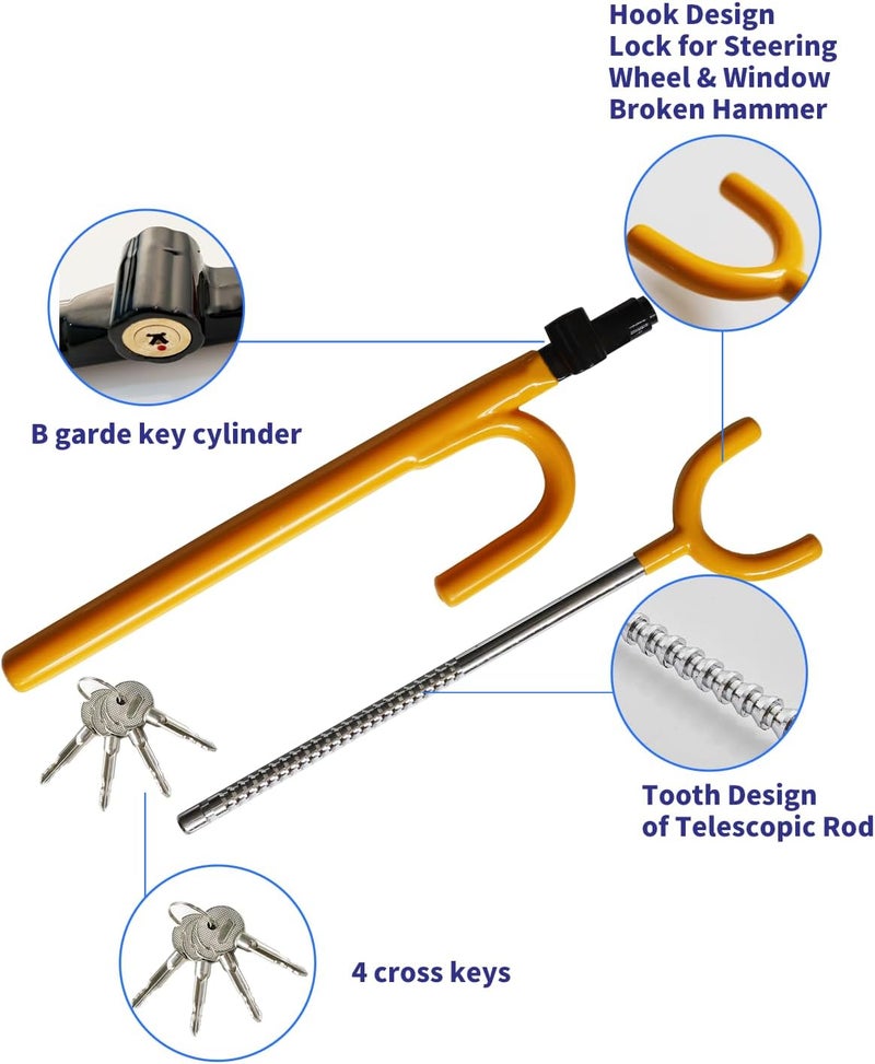 DODOMES Heavy Duty Steering Wheel Lock - Image 3