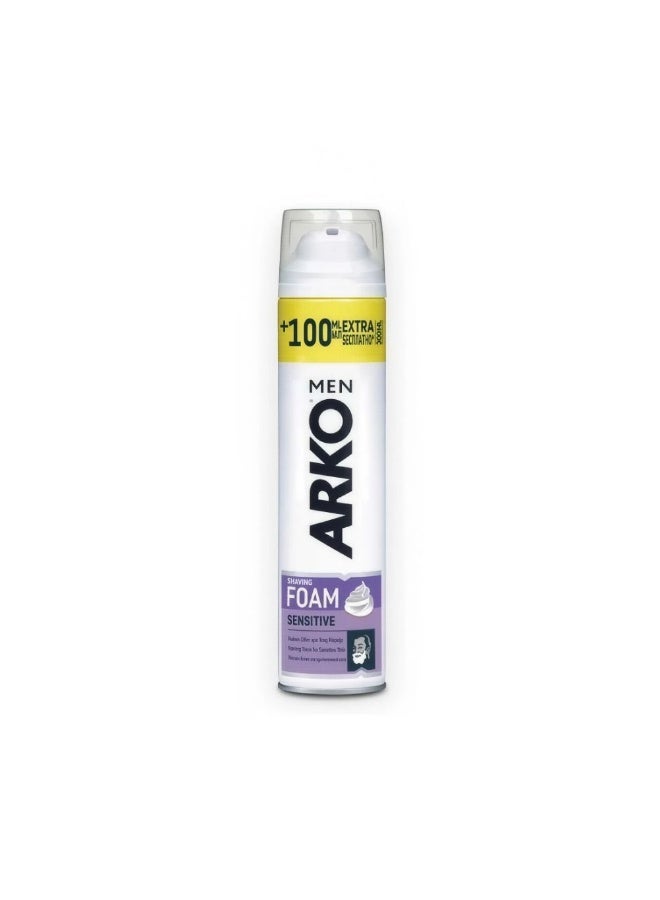 Arko Foam Shaving Sensitive, 300 + 100 ml