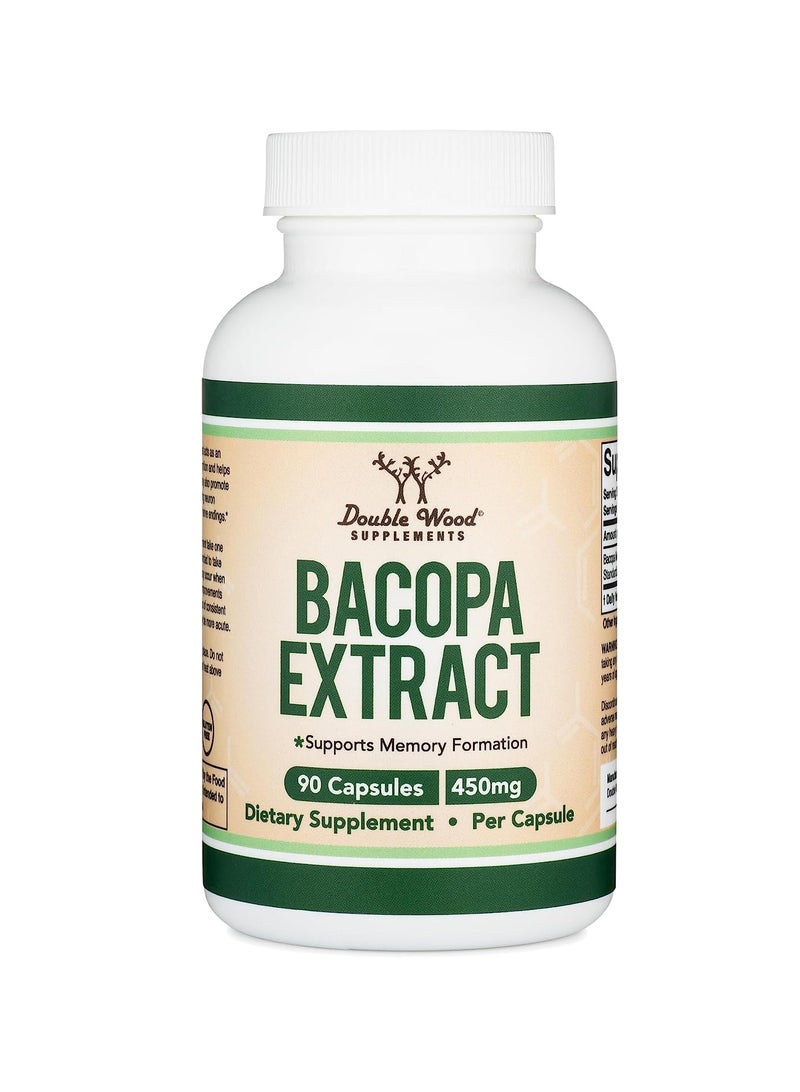 مكمل الذاكرة بخلاصة باكوبا مونيري، 450 مجم، 90 كبسولة - Image 1