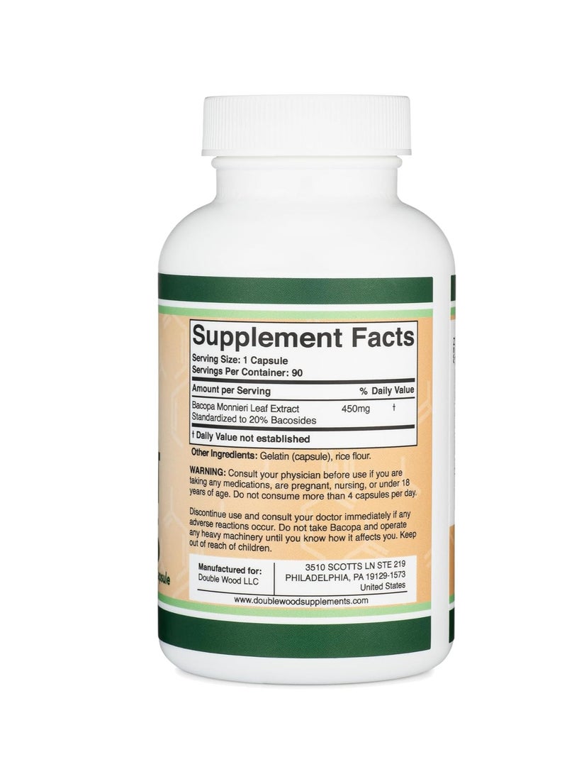 مكمل الذاكرة بخلاصة باكوبا مونيري، 450 مجم، 90 كبسولة - Image 3