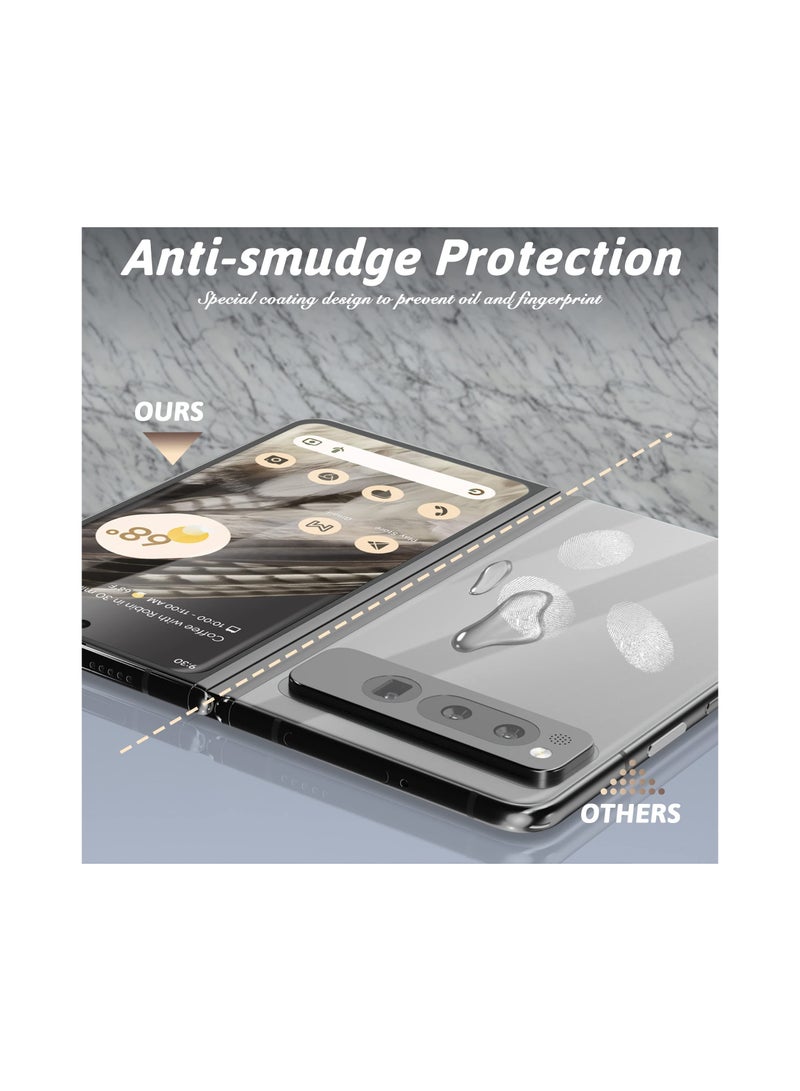 Fit for Google Pixel Fold Screen Protector, Inside Tpu Film + Full Covered Outer + Back Cover Screen Protector, High Clarity, Anti-Shatter, Bubble Free, Case Friendly, Ultra Thin Design 【2Set 6Pcs】 - Image 5