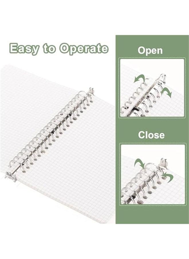Arabest A5 20 Hole Telescopic Binder Notebook with 60 Sheets Refillable Spiral Ring, Clear Cover for Home Office  - Image 3