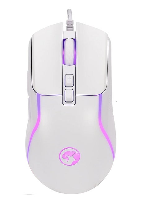 M292 Gaming Mouse – 7 Programmable Buttons – 7 RGB Colorful Breathing Light – Adjustable 8000DPI – USB Wired Ergonomic Optical Mouse  for PC, Laptop | White