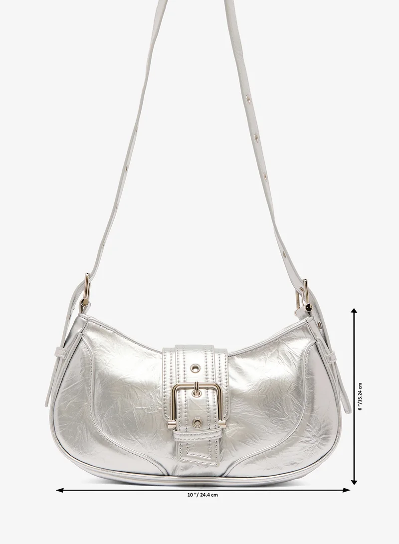 ELLA East-To-West Metal Buckle Bag