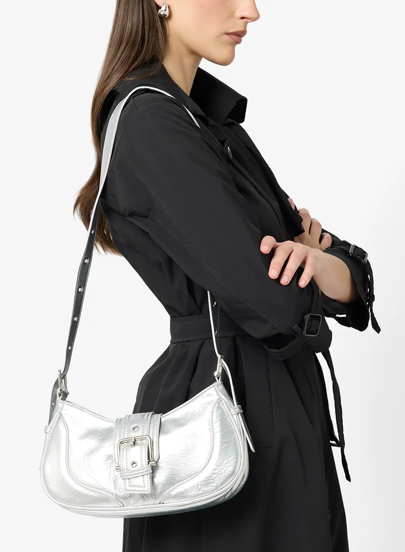 ELLA East-To-West Metal Buckle Bag