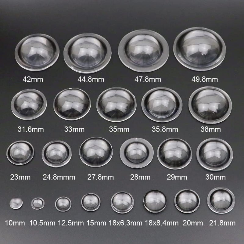 High Borosilicate Glass Transparent Condenser Lens for Zoom LED Flashlight & Bike Head Lamp - 10mm to 38mm Diameter Options(20mm 5Pieces) - Image 3