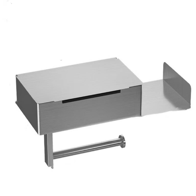 Stainless steel wipes holder, bathroom multi-functional tissue holder, black wipes holder, tissue holder without punching holes - Image 4