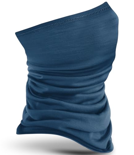 ASVP Shop Merino Wool Multi-Purpose Neck Gaiter - 100% Merino Wool Face Mask, Skiing Neck Warmer, Breathable & Quick-Drying Headwear (Blue) - Image 1