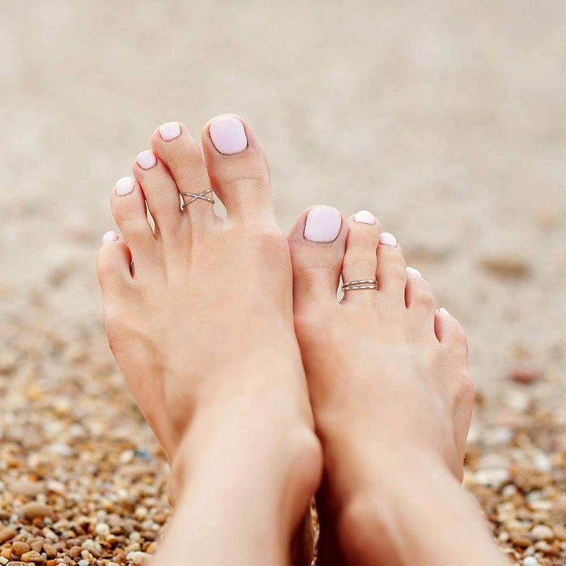ChicSilver 925 Sterling Silver Toe Ring Minimalist Hypoallergenic Adjustable Band Ring Summer Beach Bare Foot Jewelry - Image 3