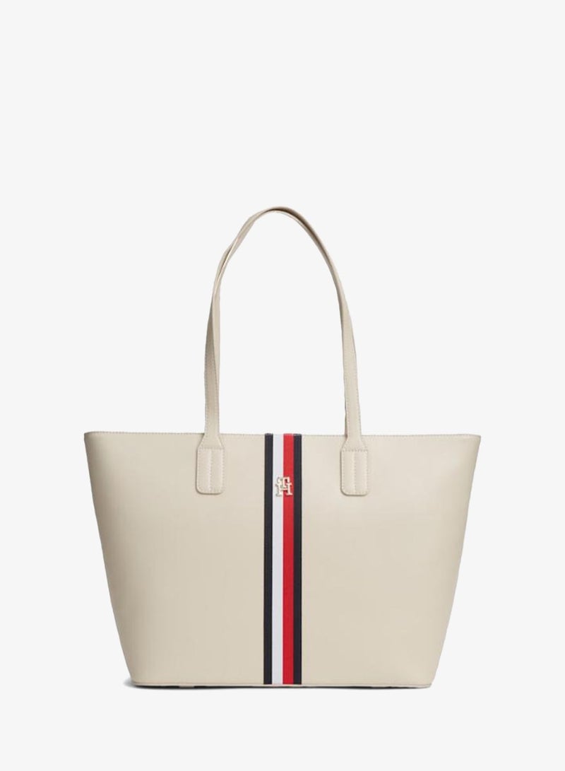 TOMMY HILFIGER TH Monogram Plaque Webbing Tote Bag - Image 1