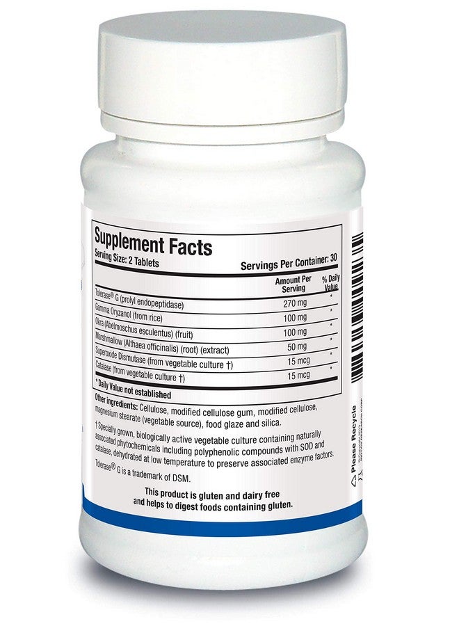 Biotics Research Biotics Research Gluterase Dietary Enzymes for Digesting Gluten, Specialized Enzyme Preparation, Tolerase, Gut-Supportive Nutrients, Okra, Marshmallow, Vitamin U Complex, 60 Tablets  - Image 3