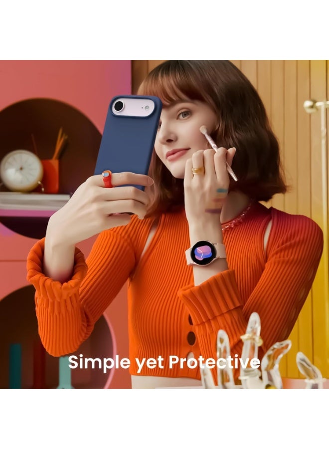 Protective Silicone Case Cover Heavy Duty Protective Support Case for iPhone 17 Air Navy Blue - Image 5