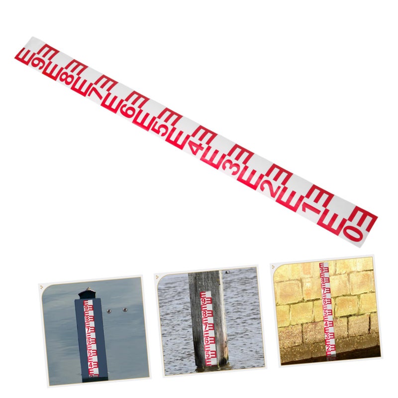 1M شريط قياس مستوى الماء العاكس ذاتي اللصق للبرك والبحيرات، مرئي في الليل - Image 5