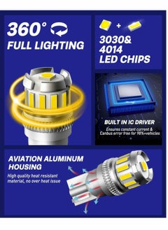 Y&D LED Bulb, Car Light, License Plate 300% High Brightness, T10 168 2825 W5W Bulbs for Dome Map Door Courtesy Interior Lights 6000K White, Pack of 2  - Image 3