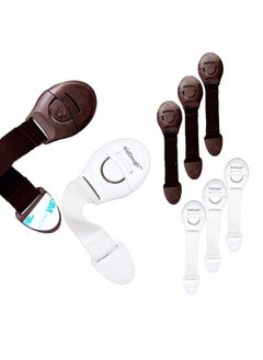 KidDough Furniture Safety Locks For Kids (4 Brown + 4 White Locks)  - Image 2