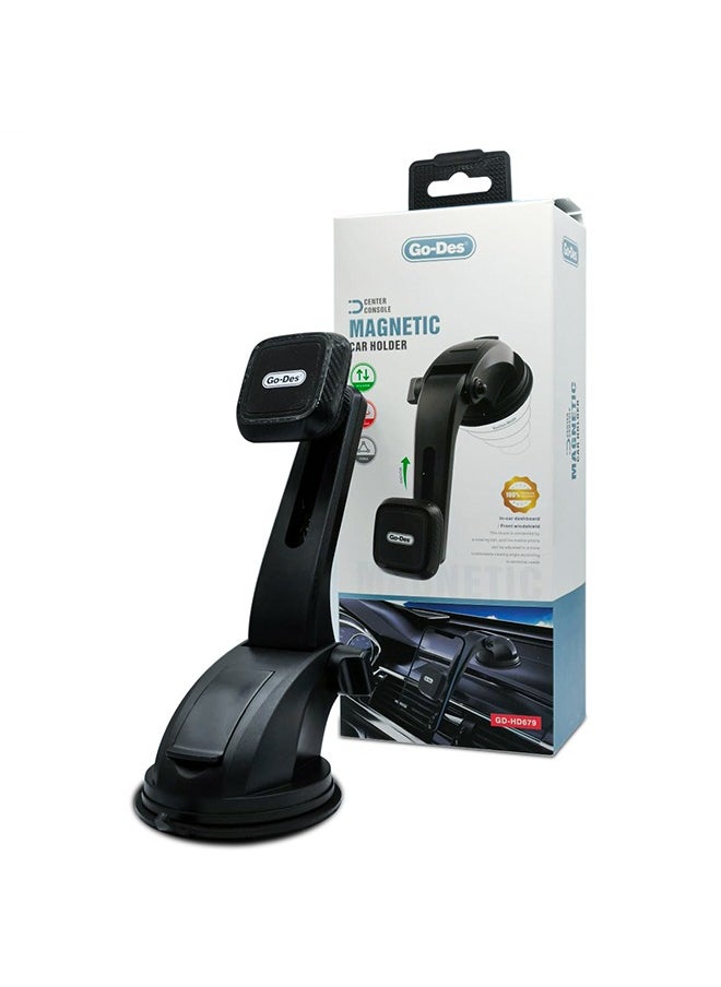 GO-DES - Car Center Console Magnetic Car Phone Holder Go-Des GD-HD679 - Image 1