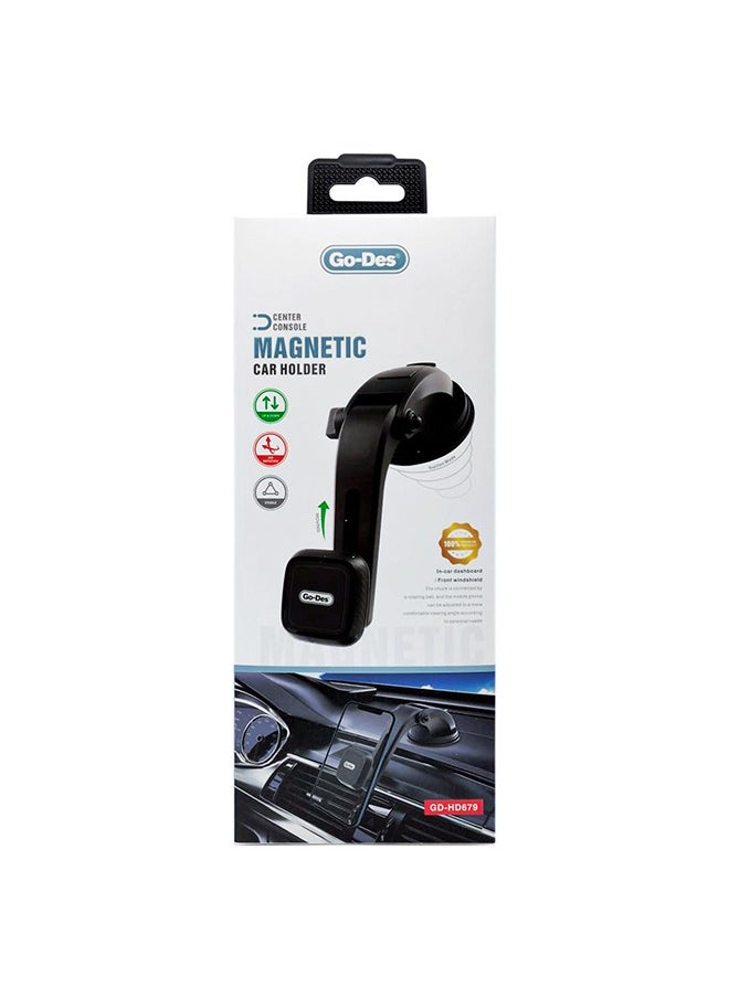 GO-DES - Car Center Console Magnetic Car Phone Holder Go-Des GD-HD679 - Image 1