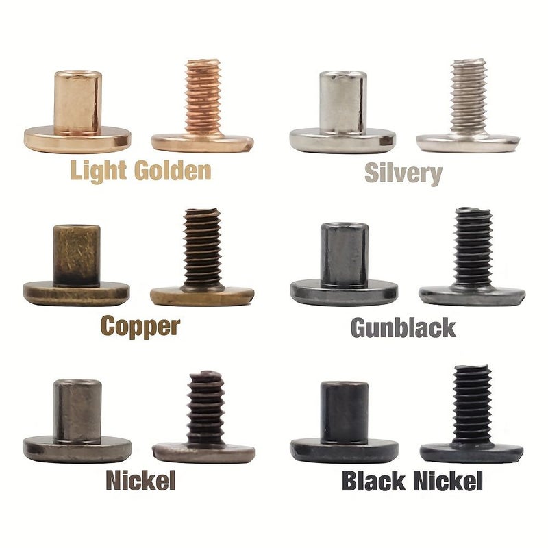 140 Sets Metal Screw Nails Rivets Belt Strap with Box for Luggage Leather Craft - Image 4
