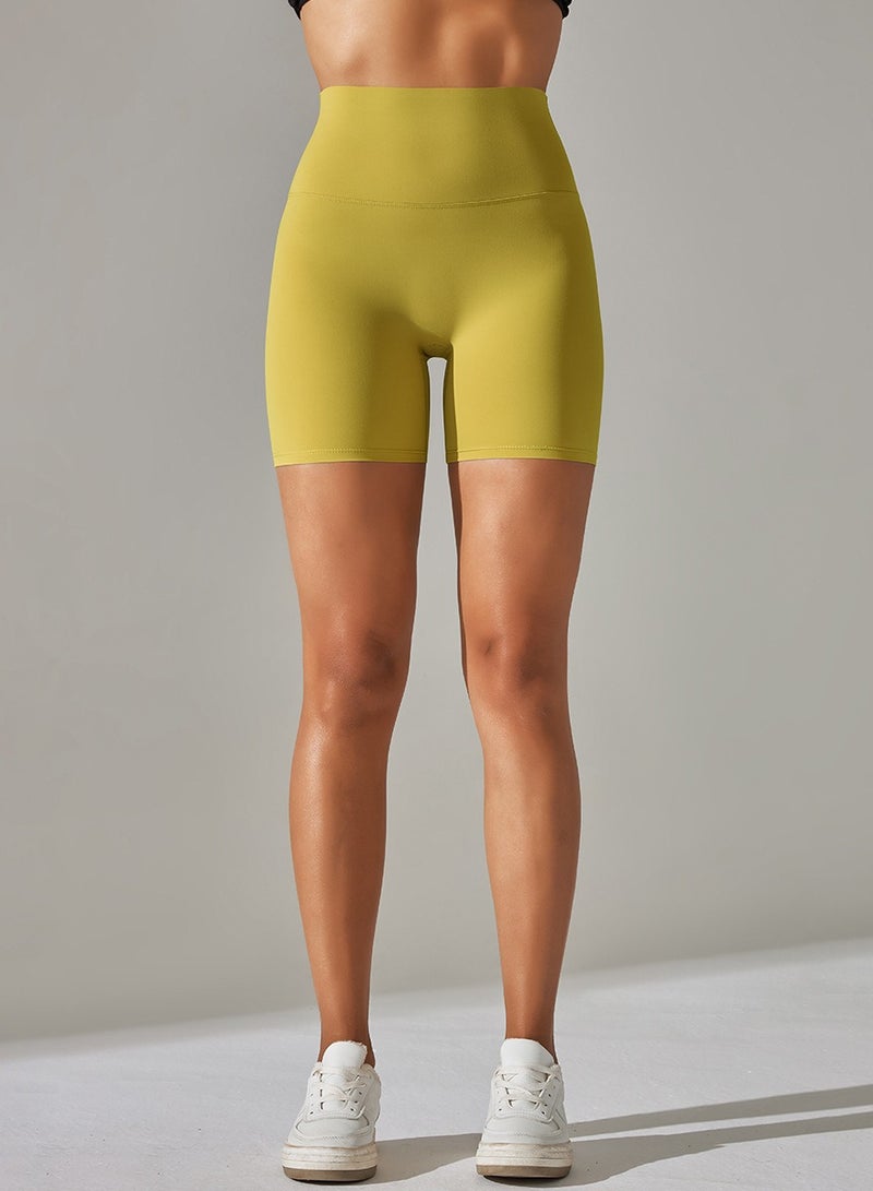 Loquat Yoga Tight Fitting Stretch Soft Pants Yellow  - Image 2