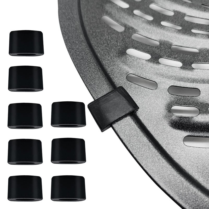 8PCS Air Fryer Rubber Bumpers for 7QT PowerXL Gowise Air Fryers Upgraded Air Fryer Rubber Feet Tabs Tips Silicone Pieces Rubber Covers Replacement Parts for Air Fryer Grill Pan Plate Tray