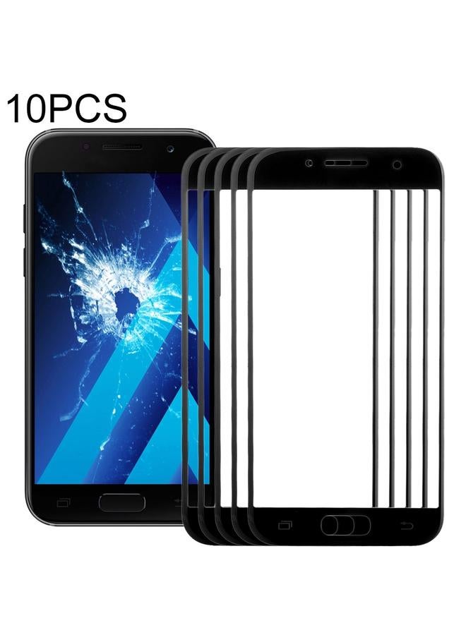 إيروريكس لـ Samsung Galaxy A7 (2017) / A720، 10 قطع من عدسة الزجاج الخارجي للشاشة الأمامية (أسود) - Image 1