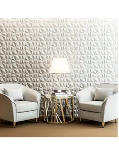 Generic 12-Pack 3D Wall Panels Diamond Interior Wall Decoration PVC Decorative Textured Wall Panels for Living Room Lobby Bedroom Hotel Office Matte White 30x 30cm  - Image 2