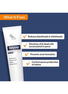 FIXDERMA Salyzap Lotion Night Time, With Salicylic Acid Helps In Moisture Balance, For Acne Scars, Pimples, Unclogs Pores, Exfoliator, Soothes Redness, Suitable For Oily And Acne-Prone Skin, 20Ml  - Image 3