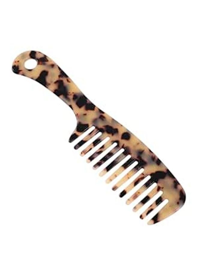 Vintage Tortoiseshell Marble Acetate Hair Comb Wide Tooth Lightweight For Salon Travel - Image 1