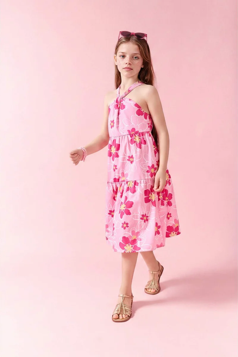 ديفاكتو Girl Strappy Woven Dress