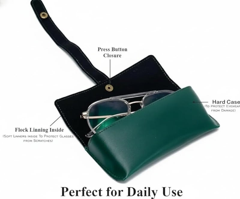 Geocell Personalised Name & Charm Leather Sunglass Case Cover for Men & Women | Hard Case Eyewear Cover - Image 3