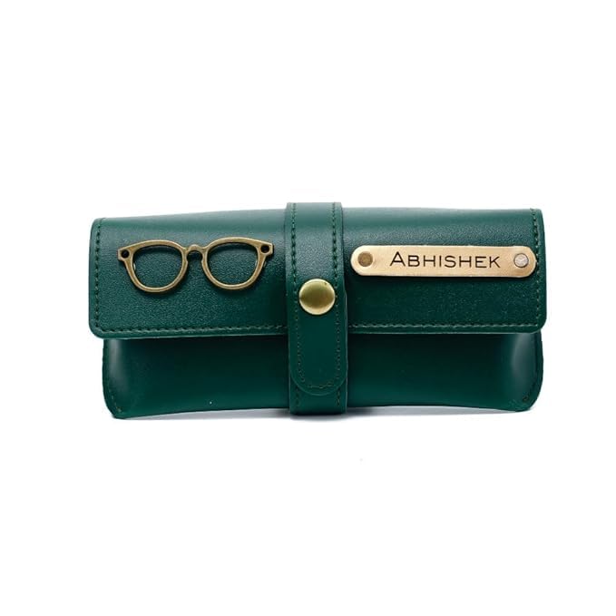 Geocell Personalised Name & Charm Leather Sunglass Case Cover for Men & Women | Hard Case Eyewear Cover - Image 5