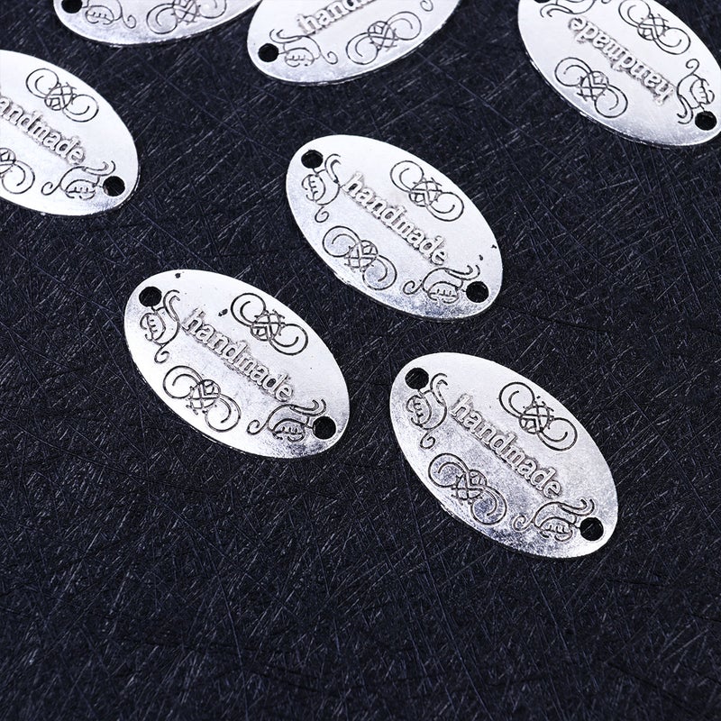 60pcs Retro Handmade Pendant Delicate Metal Label Charms DIY Jewelry Making Accessories For Necklace Bracelet(Ancient ) - Image 4