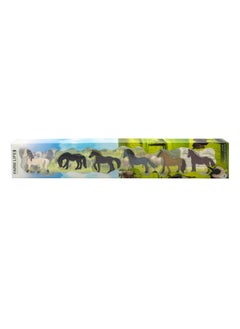 Galaxy 6 Horse Animal Farm Set - Realistic Horse Figurines, Safe Eco-Friendly PVC, Educational Early Learning Toys for Kids, Ideal for Parties and Bath Time