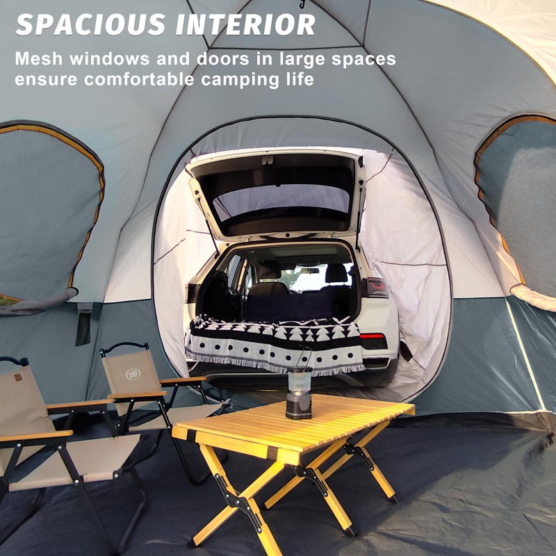 UNP SUV Dome Tent for Camping, Outdoor 6 Person Car Camping Tent, Easy Set Up SUV Tailgate Tent with Rainfly 10' x 10' Vehicle Camping Tent - Image 3
