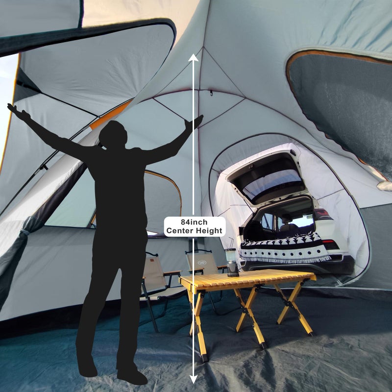 UNP SUV Dome Tent for Camping, Outdoor 6 Person Car Camping Tent, Easy Set Up SUV Tailgate Tent with Rainfly 10' x 10' Vehicle Camping Tent - Image 4