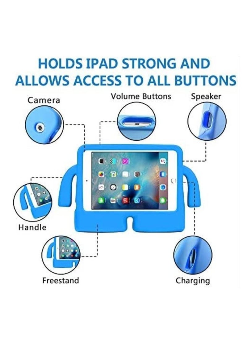 راكسوم جراب أطفال من إسفنج EVA لجهاز iPad 10.2 الجيل التاسع 2021/iPad Pro 10.5/iPad Air 3 مع مقبض للأولاد، غطاء حماية كامل للأطفال قائم بذاته لجهاز iPad 10.2 بوصة 8/7 2020 2019 - أزرق - Image 4