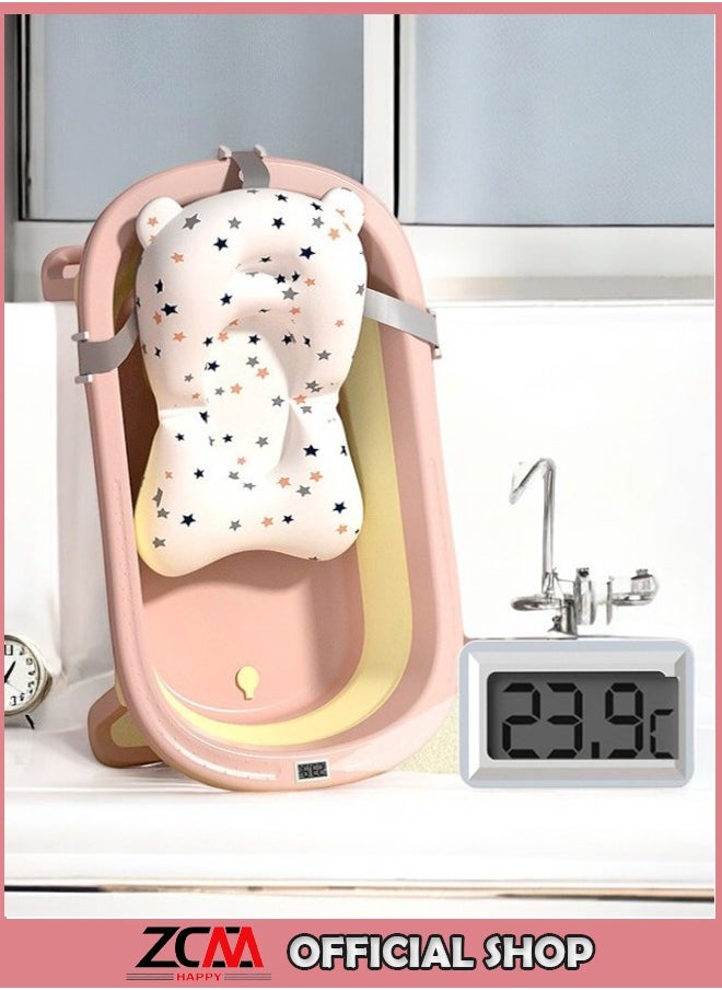 ZCM-HAPPY All in One Baby Bathtub Set Foldable Tub and Bath Mat with Temperature Display  - Image 1