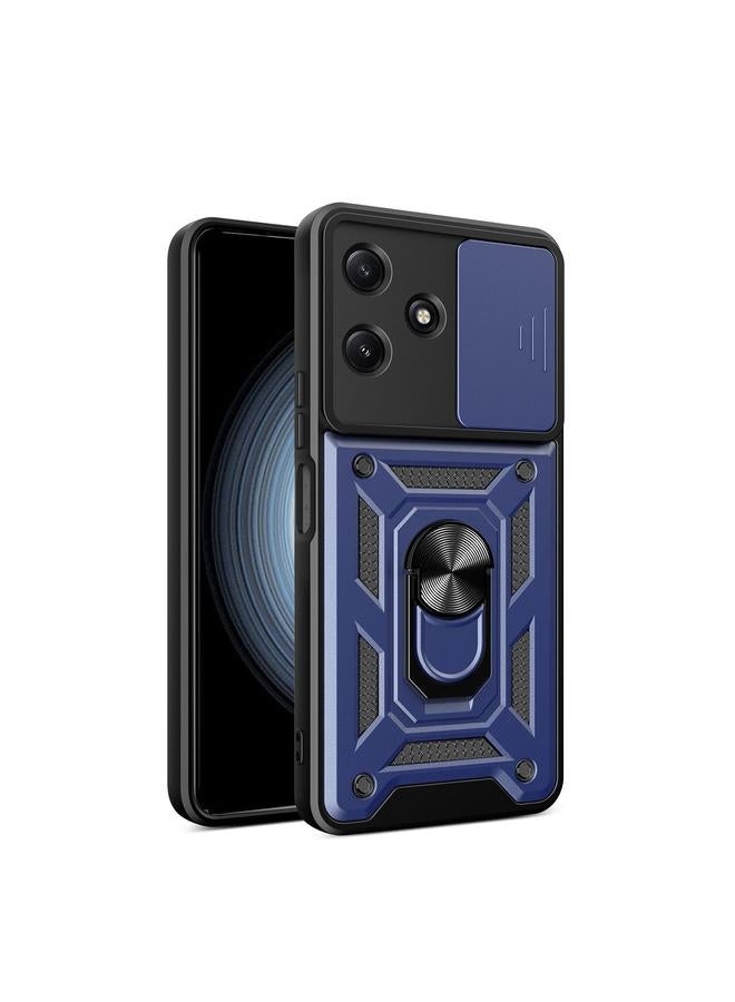 اس-توب جراب لهاتف Redmi 12 5G بتصميم غطاء كاميرا منزلق مصنوع من مادة TPU+PC - Image 1