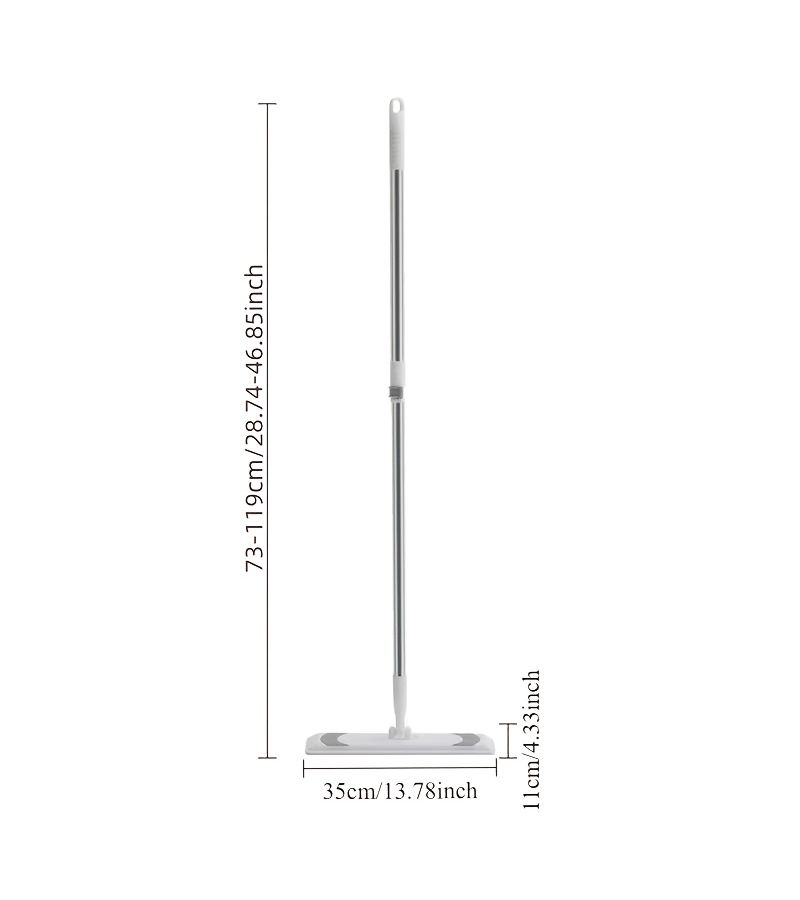 White Electrostatic Dust Mop With Telescopic Handle For Floor Wall And Countertop Cleaning - Image 2
