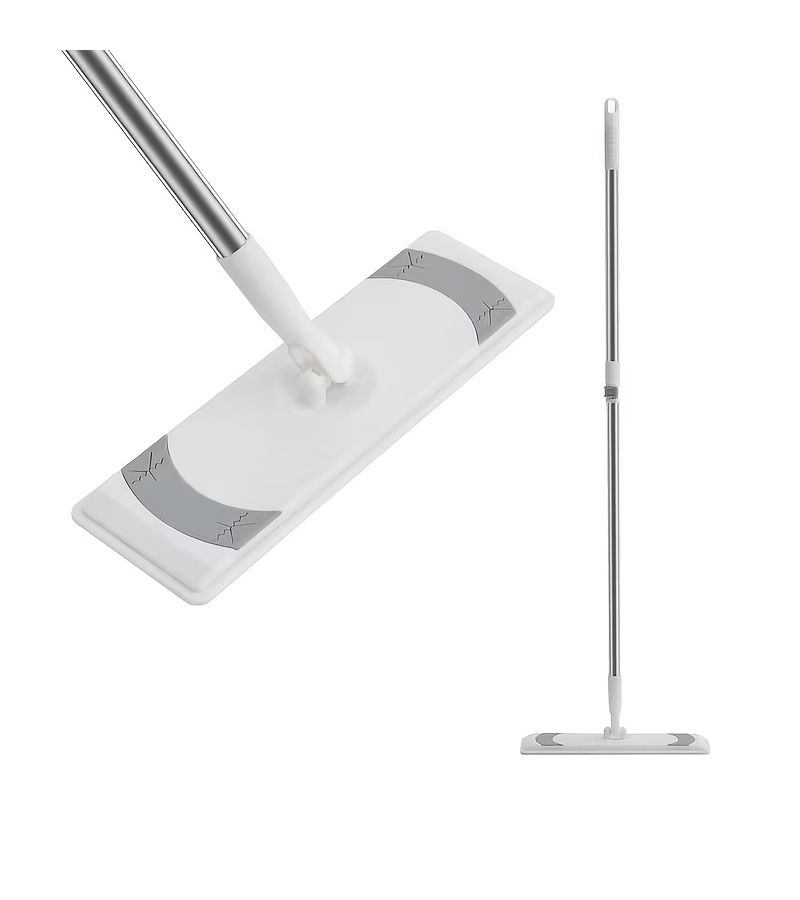 White Electrostatic Dust Mop With Telescopic Handle For Floor Wall And Countertop Cleaning - Image 5