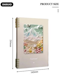 DUNISO A5 80 Pages Loose Leaf Notebook with Waterproof Case Simple Student Loose Leaf Paper Diary Round Hole Removable Loose-Leaf Notebook Business Notebook for Student Office Writing  - Image 4