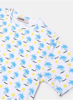 giggles T-SHIRT Serenity BLUE PRINTED Junior Boys  - Image 3
