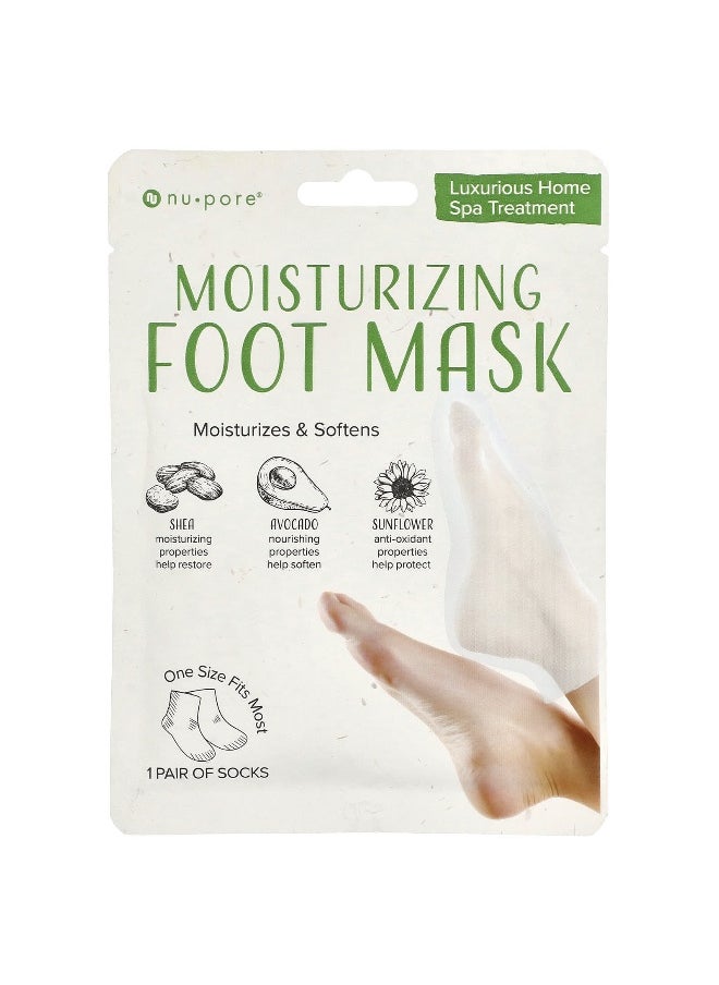 Nu Pore - Nu-Pore, Moisturizing Foot Mask, One Size Fits Most, 1 Pair - Image 1