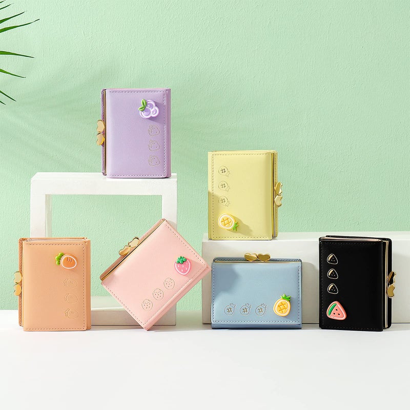 YINHEXI YINHEXI Wallet Card Holder, Small Bifold RFID Blocking Purse, Cute Small Leather Pocket Wallet for Women, Girls, Ladies (Baby Pink)  - Image 5