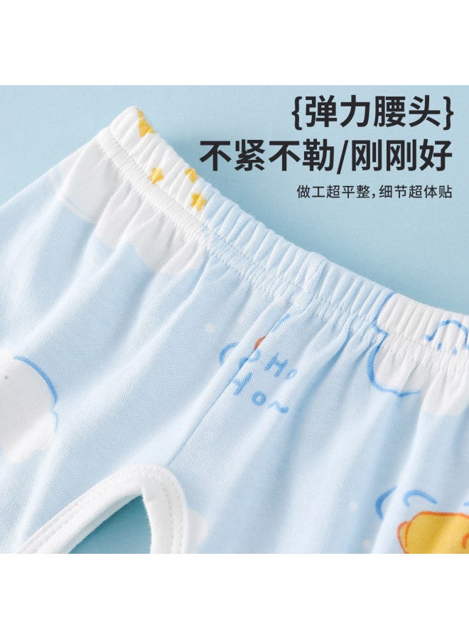 Doxiluka سروال مفتوح الق crotch للمواليد - سروال قطن صيفي رقيق بطول 3/4 للأطفال، قابل للتنفس - Image 4
