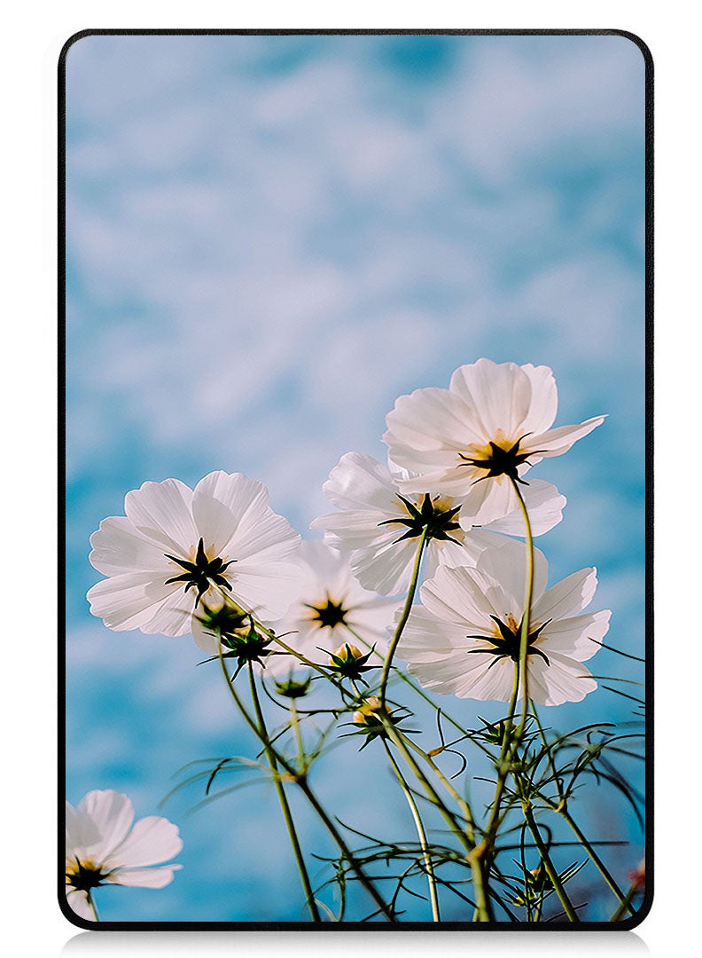 Theodor Protective Flip Case For Xiaomi Pad 7 & Xiaomi Pad 7 Pro With Trifold Stand Auto Wake Sleep Shockproof Cover - cosmos_flowers_white - Image 1