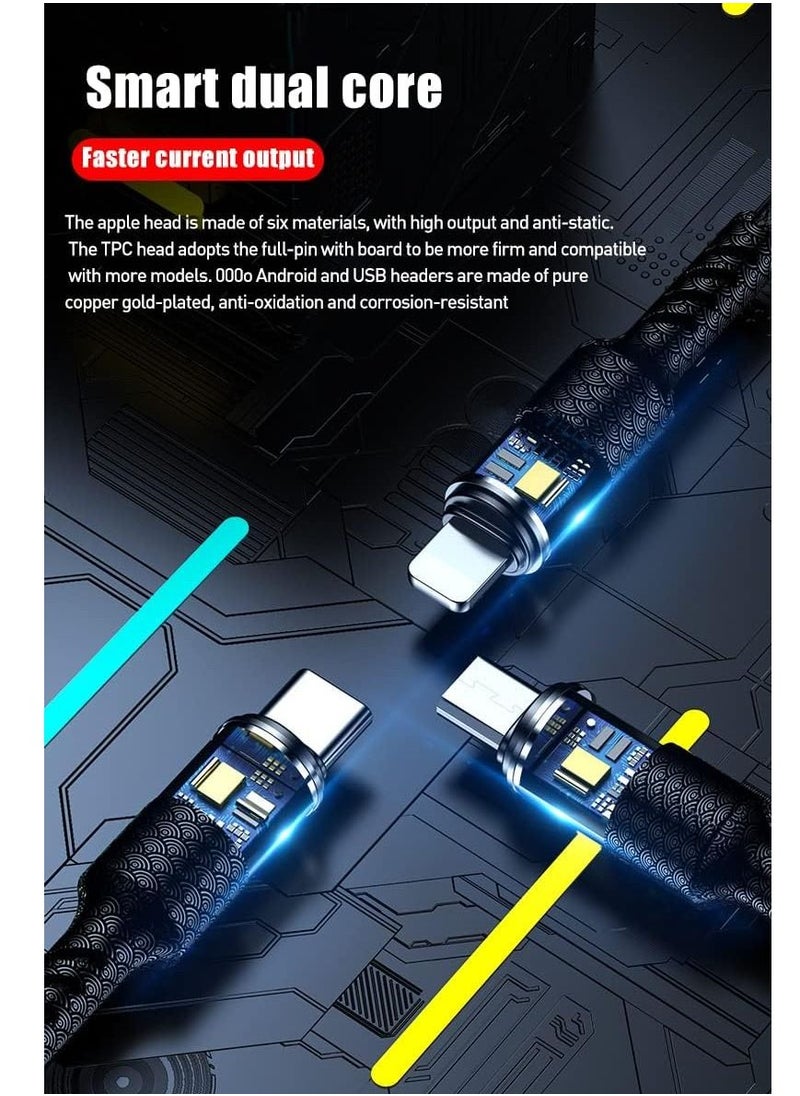 Generic - 3 in 1 Multi 5A original fast charging 1.2m cable, CE, FCC, ROSH Certified, Lighting/Type C/Micro, compatible with iPhone 3A /Huawei/Samsung/OPPO vooc/Xiaomi/Honor TYPE C 5a - Image 1