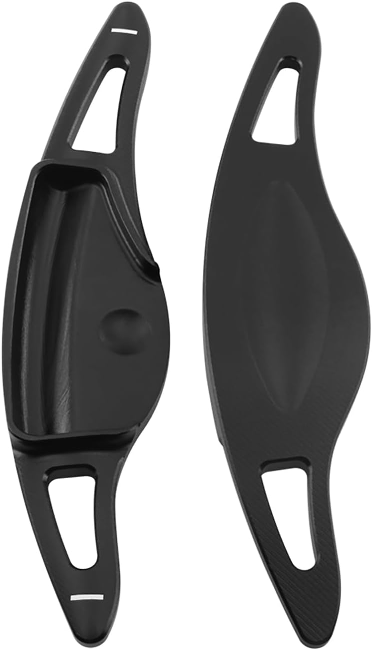 sumaikeji Aluminum Car Steering Wheel Shift Paddle Extension Stickers for Hyundai Santa Fe/Santa Fe HEV 2024-2025, Palisade 2026 (Black) - Image 2