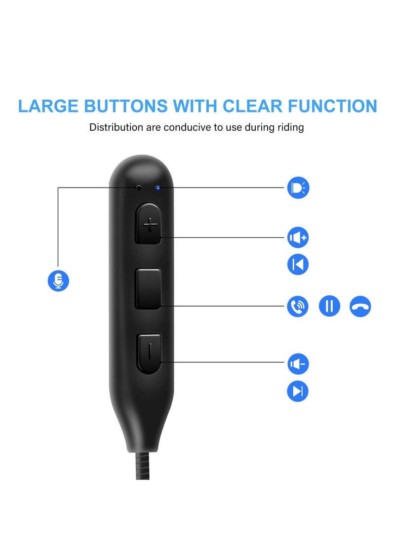 Motorcycle Helmet Bluetooth Headset, HiFi Stereo Sound,Large Battery,Bluetooth Helmet Speakers with Calls Answer Automatically,Voice Assistant,IPX7 Waterproof, for Cycling/Skiing/Riding